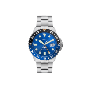 FOSSIL Blue GMT Stainless Steel Watch - FS5991