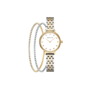BERING Classic Watch + Silver and Gold coloured bracelets